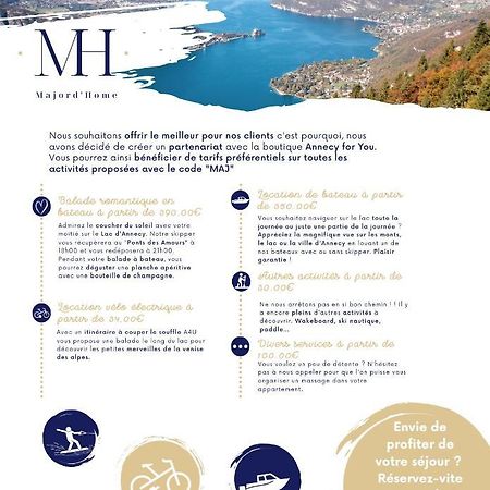 Le Lake - Vue Lac Et Montagne - Majord'Home Annecy Eksteriør bilde